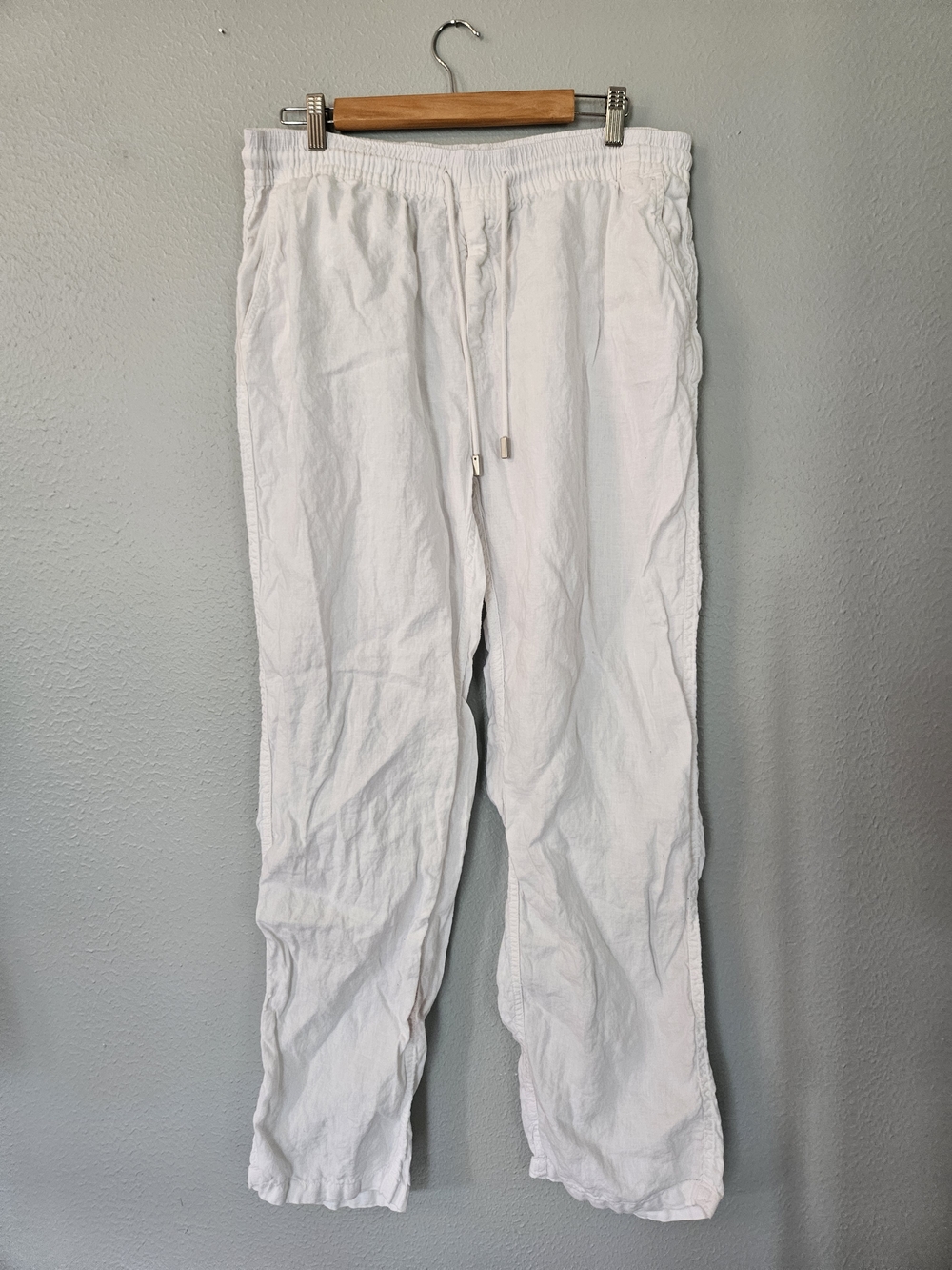 Vilebrequin White Linen Drawstring Pants. Size XXL